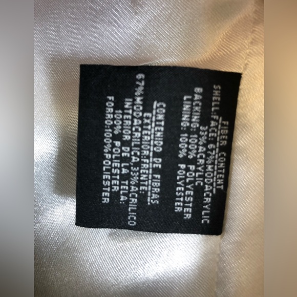 Vintage Braetan Faux Fur Coat in Bone Women’s Medium - Picture 4 of 9